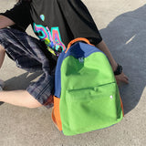 High Capacity Canvas Women Backpack Laptop Shoulder Schoolbag