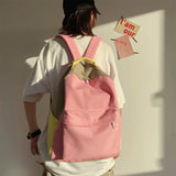 High Capacity Canvas Women Backpack Laptop Shoulder Schoolbag