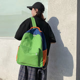 High Capacity Canvas Women Backpack Laptop Shoulder Schoolbag