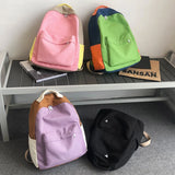 High Capacity Canvas Women Backpack Laptop Shoulder Schoolbag