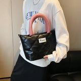 Winter Big Tote PU Leather Handbag Women Shoulder Bag