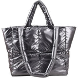 Winter Big Tote Bag for Women Padded Handbags Large Cotton Purses