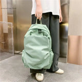 Large Women Travel Backpack for Teenage Girls Solid Casual Bag