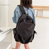 Large Women Travel Backpack for Teenage Girls Solid Casual Bag