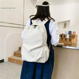 Large Women Travel Backpack for Teenage Girls Solid Casual Bag
