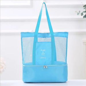 Double-layer Mesh Transparent Picnic Beach Bag