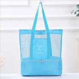 Large Capacity Mesh Transparent Bag Double-layer Heat Preservation