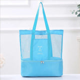 Double-layer Mesh Transparent Picnic Beach Bag