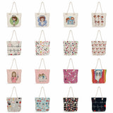 Cartoon Nurse Handbag Shoulder Bag Large Capacity Reusable Shopping Beach Bag