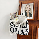 Large Capacity Women's Canvas Tote Bag Retro Style Shoulder Messenger Purse