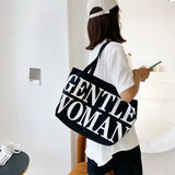 Large Capacity Women's Canvas Tote Bag Retro Style Shoulder Messenger Purse