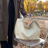 Women's PU Leather Tote Bag High Capacity Lady Underarm Bag