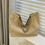Women's PU Leather Tote Bag High Capacity Lady Underarm Bag