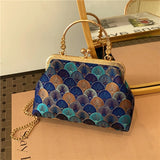 High End Chain Clip Women's Shoulder Bag Handbag Ladies Evening Crossbody Bag