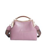 High End Clip Flower Women's Wide Strap Shoulder Bag Handbag