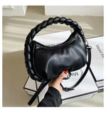 High End Niche Woven Leather Handbag