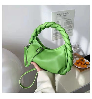 High End Niche Woven Leather Handbag