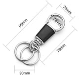Double Ring Keychain Metal 360 Rotatable Key Holder Men's Waist Car Keyring