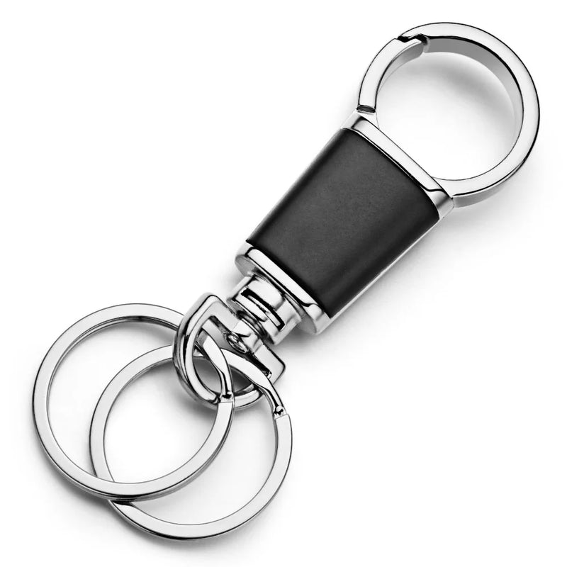 Double Ring Keychain Metal 360 Rotatable Key Holder Men's Waist Car Keyring