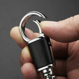 Double Ring Keychain Metal 360 Rotatable Key Holder Men's Waist Car Keyring