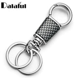 Double Ring Keychain Metal 360 Rotatable Key Holder Men's Waist Car Keyring