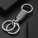 Double Ring Keychain Metal 360 Rotatable Key Holder Men's Waist Car Keyring