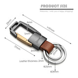 High-Grade Leather Keychain Alloy Personalized Lettering Business Men
