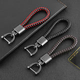 Hand Woven Leather Car KeyChain Couples Wallet Chain Bag Charm