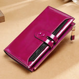 High Lady's Long Wallet RFID Leather Zipper Coin Purse Clutch