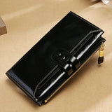 High Lady's Long Wallet RFID Leather Zipper Coin Purse Clutch