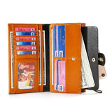 High Lady's Long Wallet RFID Leather Zipper Coin Purse Clutch