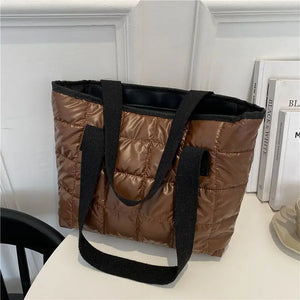 Large Capacity Totes Cotton-Padded Shoulder Bag
