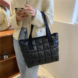 Large Capacity Totes Cotton-Padded Shoulder Bag