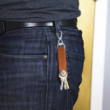 Leather Keychain Car Key Rings Holder Case Key Organizer Bag