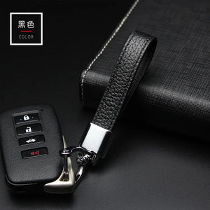 Luxury Car KeyChain 360 Degree Rotating Hand Woven Leather Key