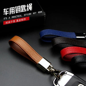 Luxury Car KeyChain 360 Degree Rotating Hand Woven Leather Key