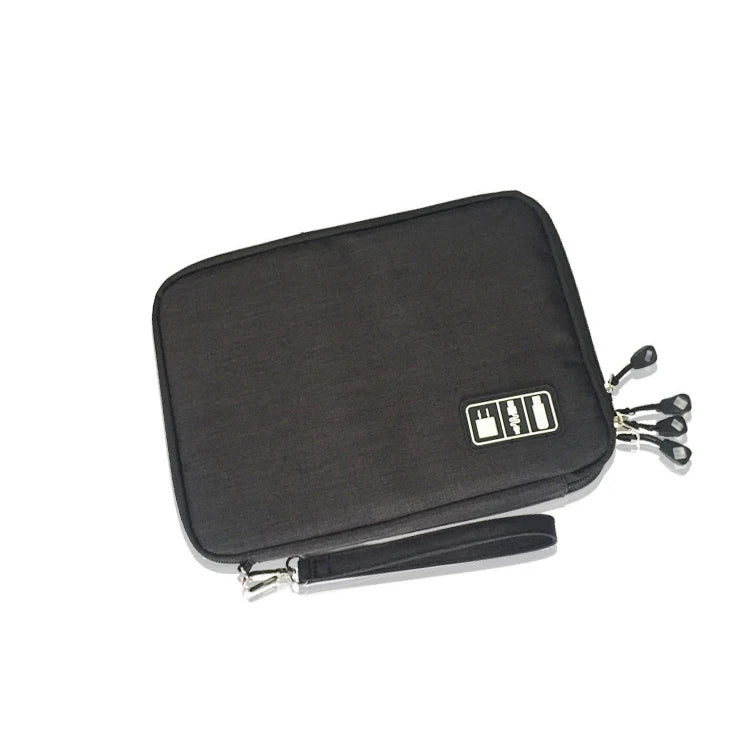 Nylon 2-Layer Travel Electronics Organizer Bag