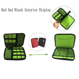 Nylon 2-Layer Travel Electronics Organizer Bag
