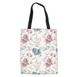 High Heel Lipstick Pattern Women Handbags Folding Fabric Shoulder Tote Bag