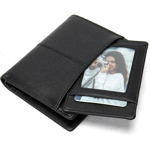 Vintage Men's Leather Short Wallet with Zipper