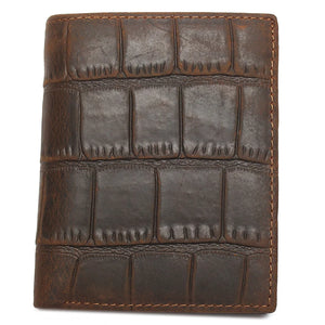 Crocodile Style Crazy Horse Leather Wallet