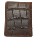 Crocodile Style Crazy Horse Leather Wallet