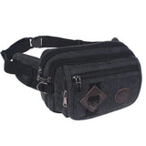 Casual Canvas Messenger Bags Waist Packs Portable Vintage Men Waist Bags