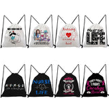 Portable Drawstring Backpack for Students with CAN DO IT Print