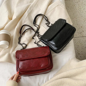 High Brown Small Bag Women's Messenger Chain Bag PU Ladies Shoulder Bag