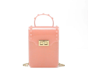 High Bling PVC Frosting Mini Shoulder Bag Phone Purse Women Jelly Bag