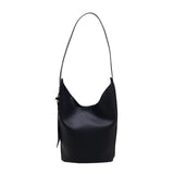 High Capacity Bucket Bag PU Leather Messenger Bag