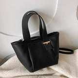 High Bucket Bag Shoulder Bag Women's PU Leather Handbags