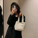 High Bucket Bag Shoulder Bag Women's PU Leather Handbags