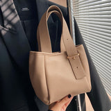 High Bucket Bag Shoulder Bag Women's PU Leather Handbags